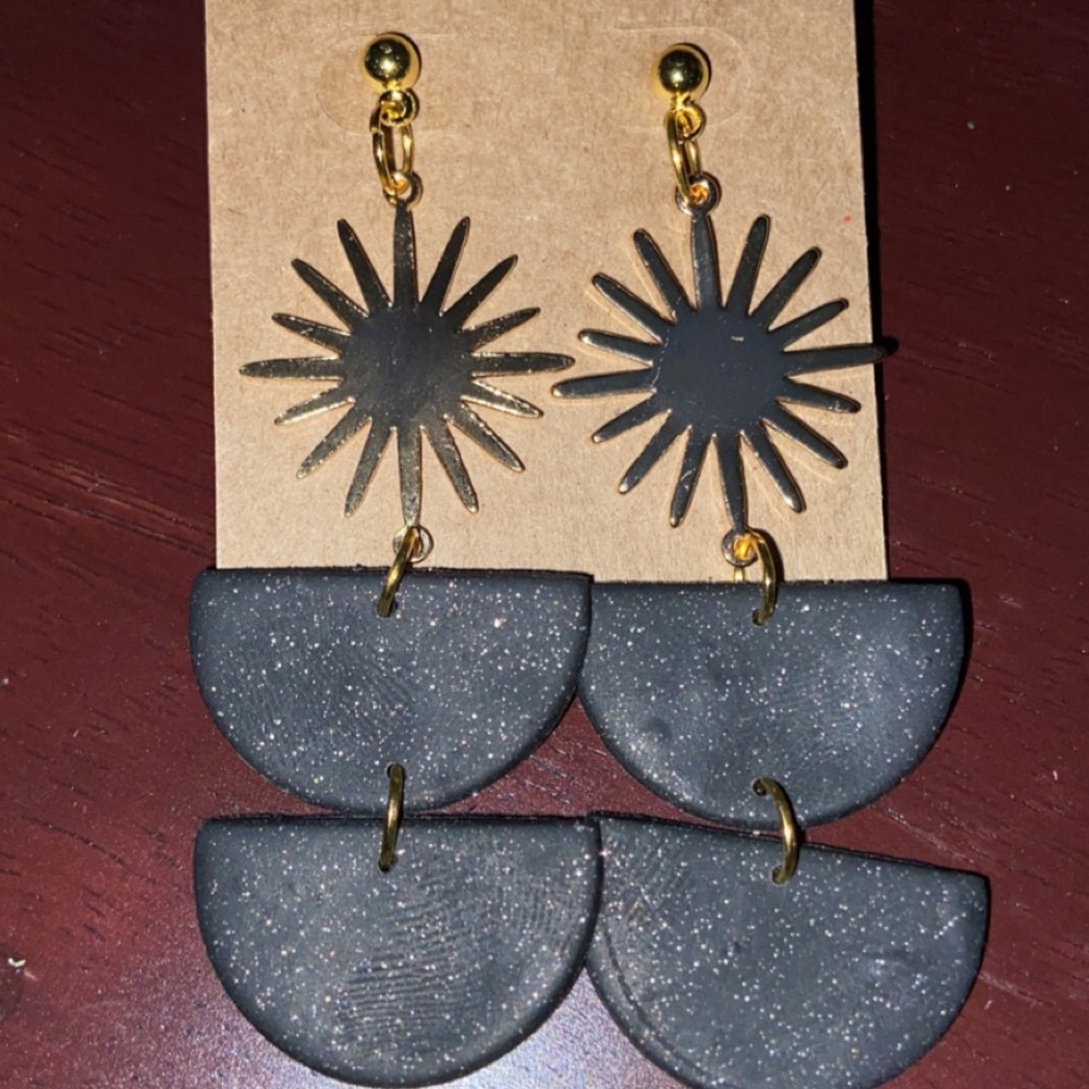 Polymer Clay Earrings 🖤